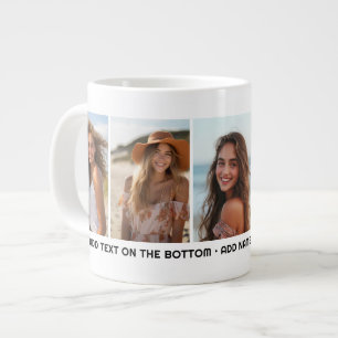 5 foto sjabloon modern minimalistische tekst onder grote koffiekop