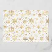 5 FOTO Sparkle Merry kerstGold Folie Feestdagenkaart (Achterkant)