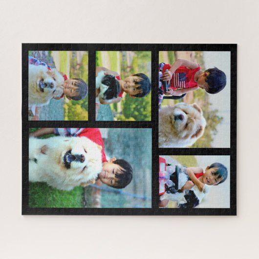 5 Foto uitdagend Gepersonaliseerd Afbeelding colla Legpuzzel (Horizontaal)