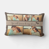 5 Foto Verloving Weddenschap Love Quote Kussen (Achterkant)