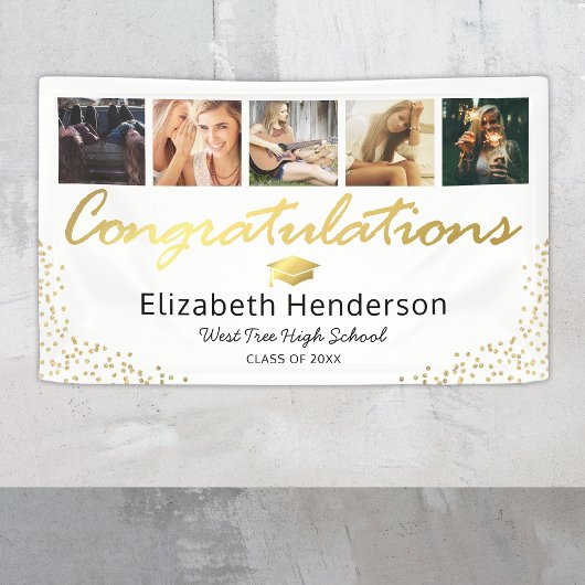 5 Foto White Gold Graduparty Spandoek