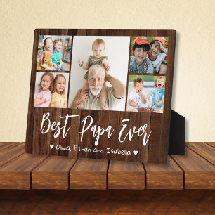 5 Fotocollage Beste Papa Ooit Grootkinderen Hout Fotoplaat