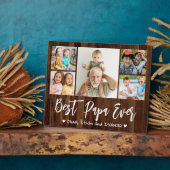 5 Fotocollage Beste Papa Ooit Grootkinderen Hout Fotoplaat (Zijkant)