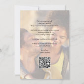 5 Fotocollage Bruiloft Goud Script QR Code Save The Date (Achterkant)