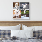 5 Fotocollage Custom Named Grey Canvas Print. Afdruk (Insitu (Slaapkamer))