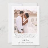 5 Fotocollage Elegant Script Wedding Bedankkaart (Achterkant)