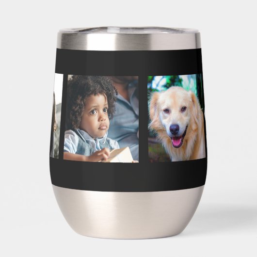 5 Fotocollage gepersonaliseerde moderne monogram (Achterkant)