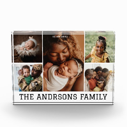 5 fotocollage van familie Fotoblok (Voorkant)