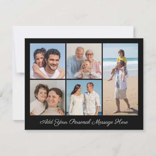 5 Fotocollage Voeg uw eigen Wenskaart toe (Voorkant)