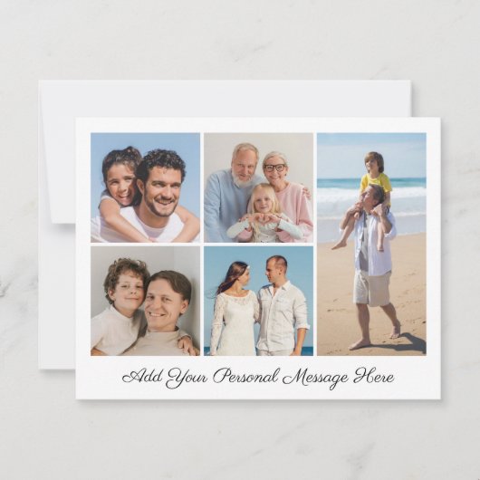 5 Fotocollage Voeg uw eigen Wenskaart toe (Voorkant)