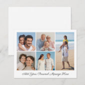 5 Fotocollage Voeg uw eigen Wenskaart toe (Voorkant / Achterkant)