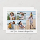 5 Fotocollage Voeg uw eigen Wenskaart toe (Voorkant / Achterkant)