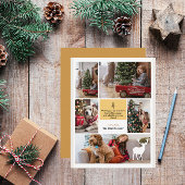 5 Fotocollage Vrolijke Kerstmis Script Groet Feestdagenkaart