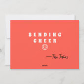 5 Fotocrèmeblad voor kerstmis met flatfeestdag Kaa Feestdagenkaart (Achterkant)