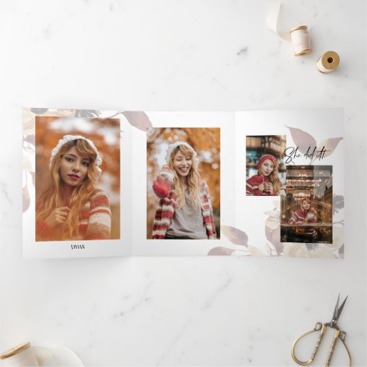 5 Fotodrievoudig Afstuderen Kaart (Binnen)