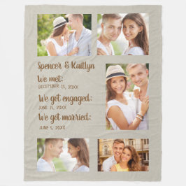 5 Fotoparen Met geëngageerde gehuwden Fleece Deken