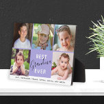 5 Foto's Best Grandma Ever Family Fotoplaat<br><div class="desc">Geef je grootmoeder dit mooie keepjesbord voor haar verjaardag,  kerst of grootouderdag. Geef vijf foto's van haar kleinkinderen en hun namen een persoonlijk tintje. De "Beste Oma Ever" wordt geaccentueerd met moderne handgeschreven stijltekst.</div>