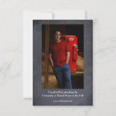 5 foto's collage - 3x5 afstudeeraankondiging kaart (Achterkant)