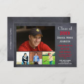 5 Foto's Collage - 3x5 Afstuderen Aankondiging (Voorkant / Achterkant)