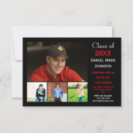 5 Foto's Collage - 3x5 Afstuderen Aankondiging