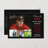 5 Foto's Collage - 3x5 Afstuderen Aankondiging (Voorkant / Achterkant)