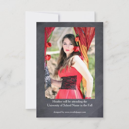 5 Foto's Collage - 3x5 Afstuderen Aankondiging (Achterkant)