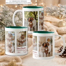 5 foto's collage eerste kerst als grootouders 