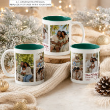 5 foto's collage Eerste kerst als ouders 