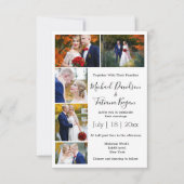 5 foto's collage gedrukt en digitale bruiloft kaart (Voorkant)