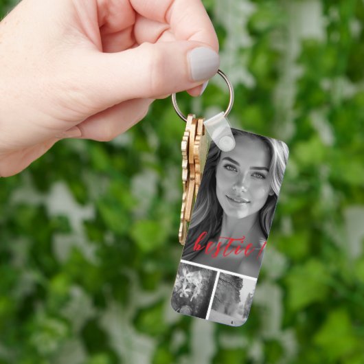 5 foto's collage sleutelhanger (Hand)