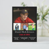 5 Foto's Collage Verticaal - 3x5 Afstudeerder Aank Kaart (Staand voorkant)