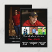 5 Foto's Collage Verticaal - 3x5 Afstudeerder Aank Kaart (Voorkant / Achterkant)