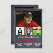 5 Foto's Collage Verticaal - 3x5 Afstudeerder Aank Kaart (Voorkant / Achterkant)