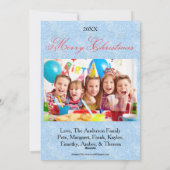 5 foto's die onderweg lachen - kerstkaart (Achterkant)