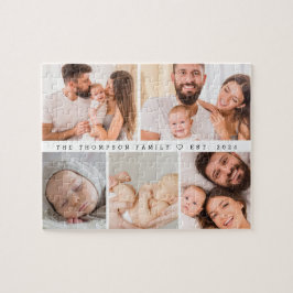 5 foto's Galerij Familie Collage Gepersonaliseerd Legpuzzel