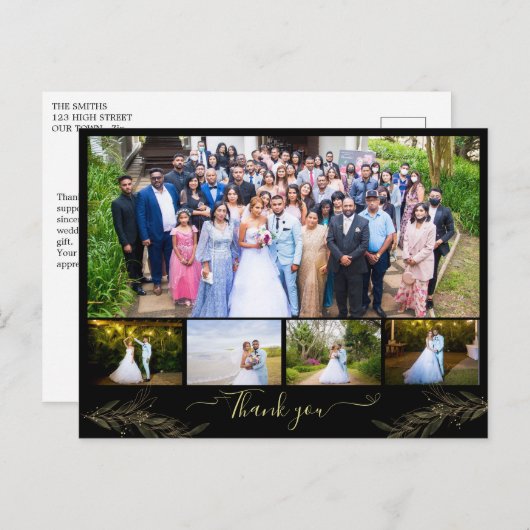 5 foto's gepersonaliseerd dankzij de sjabloon van  briefkaart (Voorkant / Achterkant)