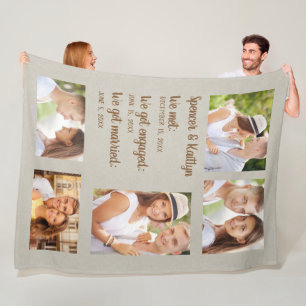 5 Foto's Koppels Verliefd Verloven Getrouwd Fleece Deken