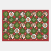 5 Foto's met een moderne unieke kerstman Inpakpapier Vel (Voorkant 2)