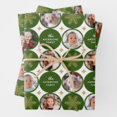 5 Foto's met een moderne unieke kerstman Inpakpapier Vel (In situ)