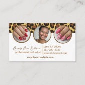 5 Foto's Nails Signature Sjabloon Leopard Print Visitekaartje (Achterkant)