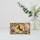5 Foto's Nails Sjabloon Leopard Print Rockabilly Visitekaartje (Staand voorkant)