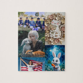 5 foto's personaliseren puzzel, collage foto legpuzzel