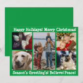 5 Foto's Prettig Kerstfeest Fijne Feestdagen Moder Feestdagenkaart (Voorkant / Achterkant)