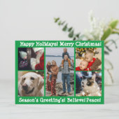 5 Foto's Prettig Kerstfeest Fijne Feestdagen Moder Feestdagenkaart (Staand voorkant)