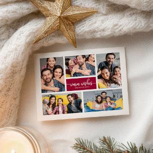 5 Foto's Warm maakt eenvoudige verkoudheid kerstmi Briefkaart