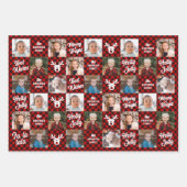 5 Fotoserie Dog Red Buffalo Pset met kerstmis Inpakpapier Vel (Voorkant 2)