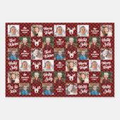 5 Fotoserie Dog Red Buffalo Pset met kerstmis Inpakpapier Vel (Voorkant)