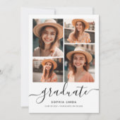 5 Fotoverzamelingsscript Modern legant Afstuderen Kaart (Voorkant)
