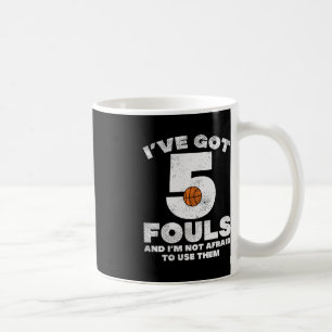 5 Fouls Niet Bang Basketbal Fun Baller Speler Me Koffiemok