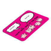 5 Funny Cartoon Comics Pigs nieuwjaar mei Magneet (Linkerzijde)